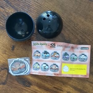 Jujutsu Kaisen Epoxy Sticker Set - Anime Character Pins (Black Capsule Included)